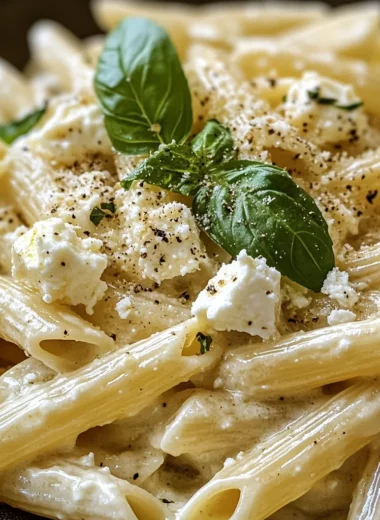 Creamy Lemon Feta Pasta Recipe
