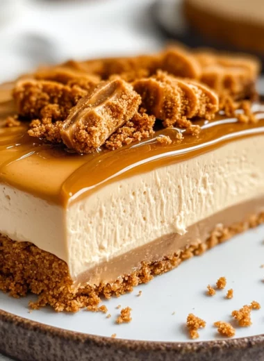 Easy No-Bake Lotus Biscoff Cheesecake Recipe