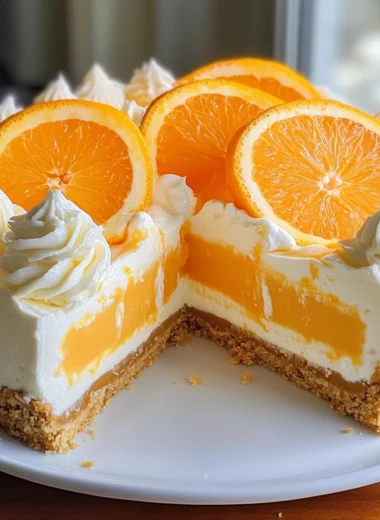 No-Bake Orange Creamsicle Cheesecake