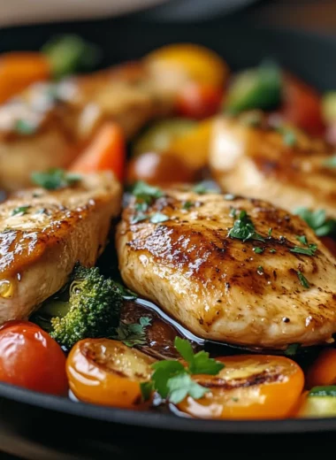 One Pan Balsamic Chicken and Veggies