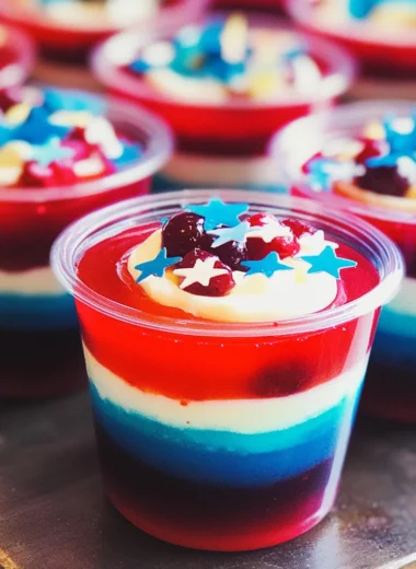 Red White & Blue American Flag Jello Shots