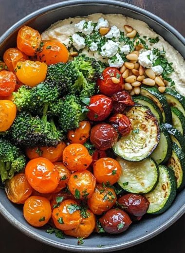 Roasted Veggie and Hummus Bowl: Perfect for Clean Eating