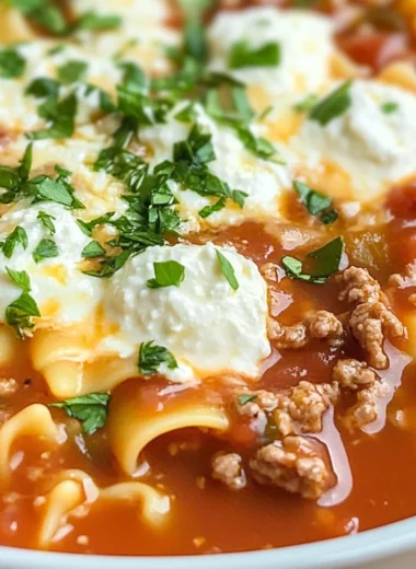 Slow Cooker Lasagna Soup