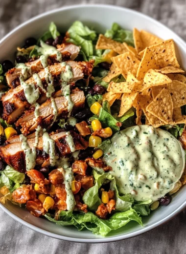 BBQ Chicken Chopped Salad with Cilantro Ranch