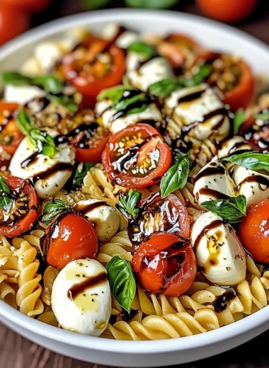 Caprese Pasta Salad with Balsamic Glaze (20-Minutes)