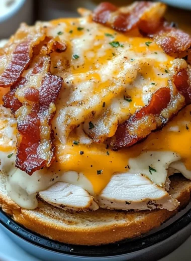 Cheesy Chicken Bacon Ranch Sandwich