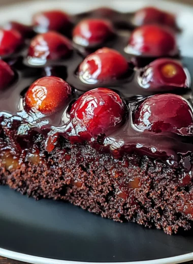 Chocolate Cherry Upside Down Cake