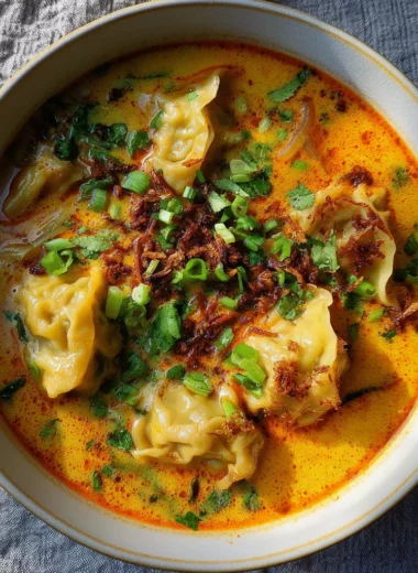 Coconut Curry Soup with Dumplings