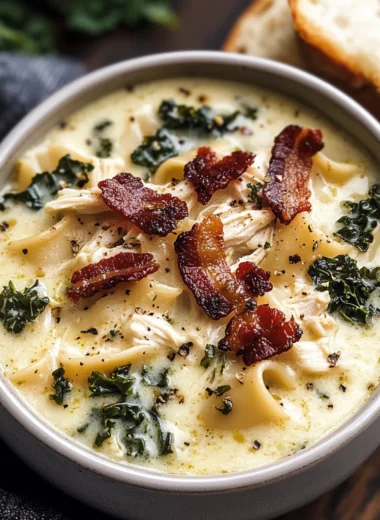 Creamy White Chicken Lasagna Soup