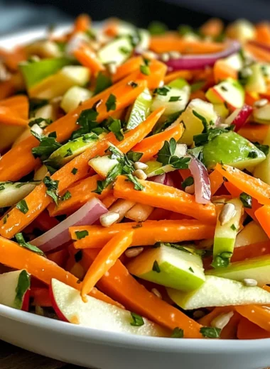 Crunchy Apple & Carrot Salad with Creamy Citrus Dressing