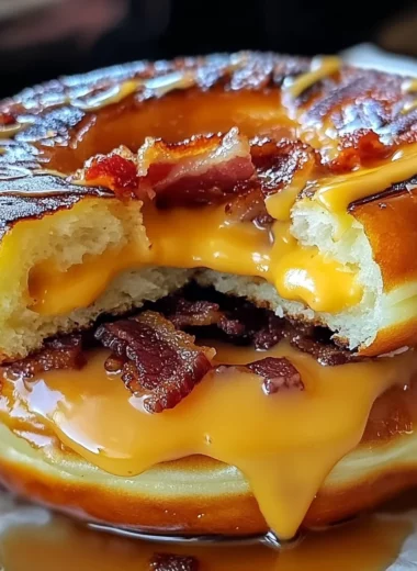 Donut Grilled Cheese with Bacon Maple