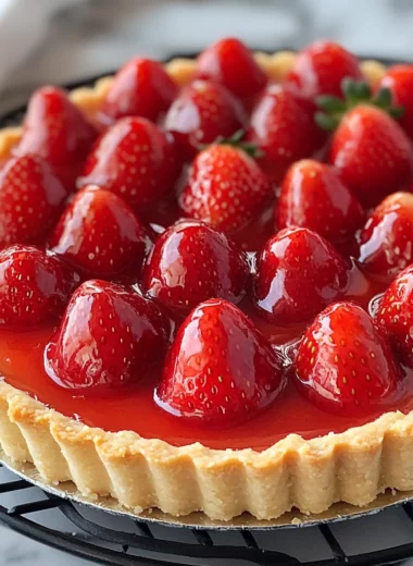 Glazed Fresh Strawberry Tart - Alrightwithme