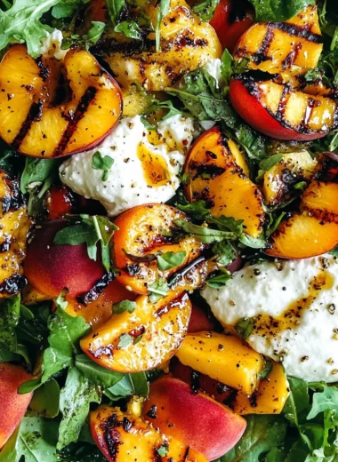 Grilled Peach And Burrata Salad