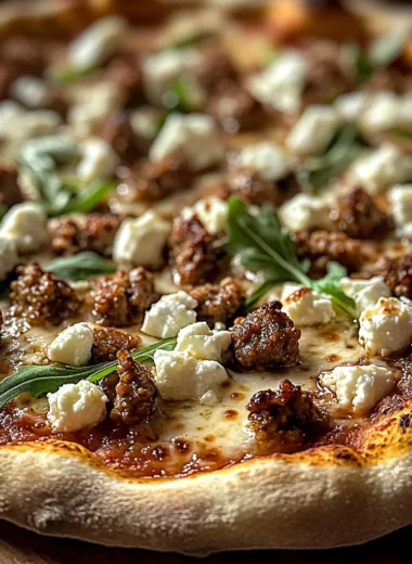 Hot Sausage Feta Honey Pizza