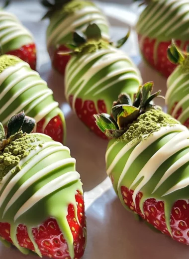 Matcha-Covered Strawberries