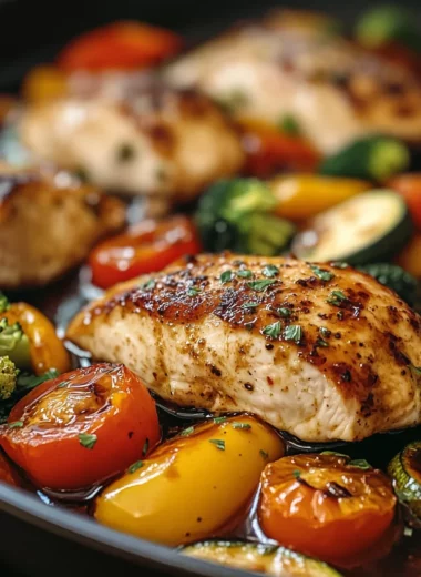 One Pan Balsamic Chicken and Veggies