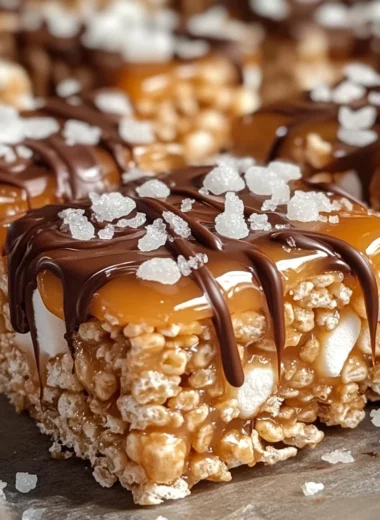 Salted Caramel Rice Krispie Treats: A Sweet & Salty Indulgence