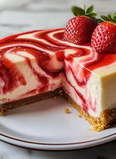 Strawberry Swirl Cheesecake Recipe