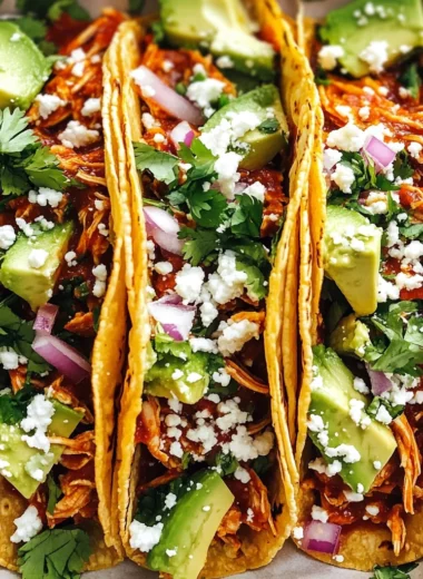The Best Chicken Tinga Tacos
