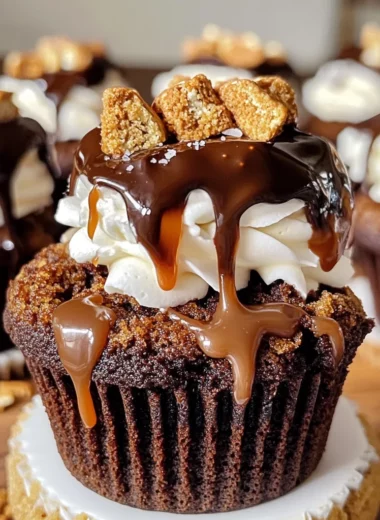 The Ultimate S'mores Brownie Cupcakes