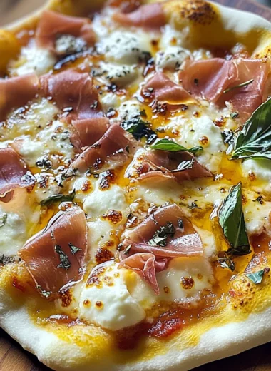 White Pizza with Prosciutto & Hot Honey