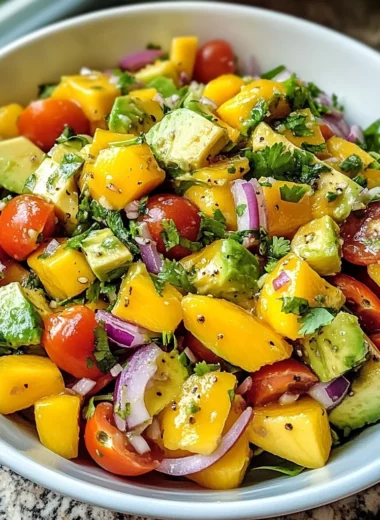 Avocado Mango Salad with Zesty Lime Dressing