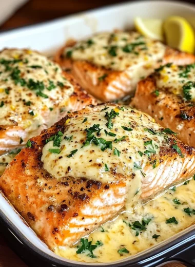 Baked Boursin Salmon