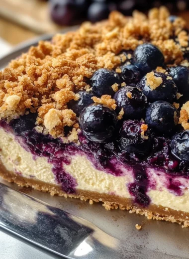 Blueberry Crumble Cheesecake