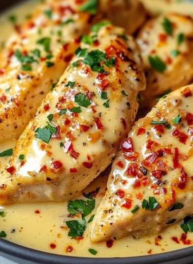 Chicken Fillet in Spicy, Creamy Garlic-Parmesan Sauce