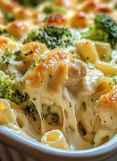 Chicken and Broccoli Alfredo Bake