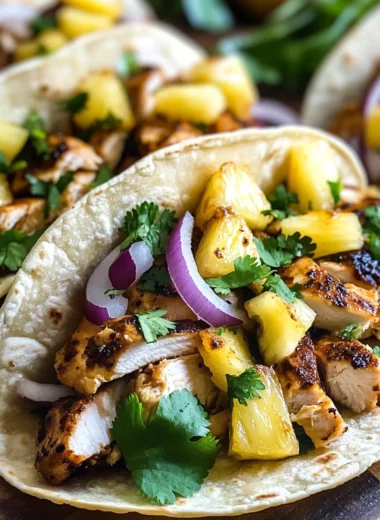 Chipotle Pineapple Chicken Tacos Recipe