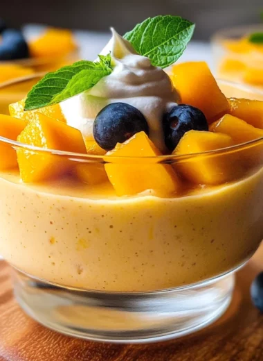 Creamy Mango Mousse (No Gelatin)
