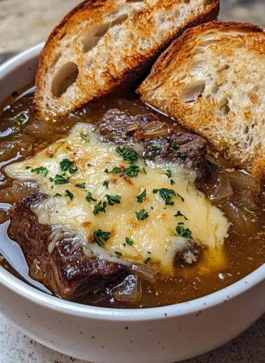 French Onion Beef Short Rib Soup