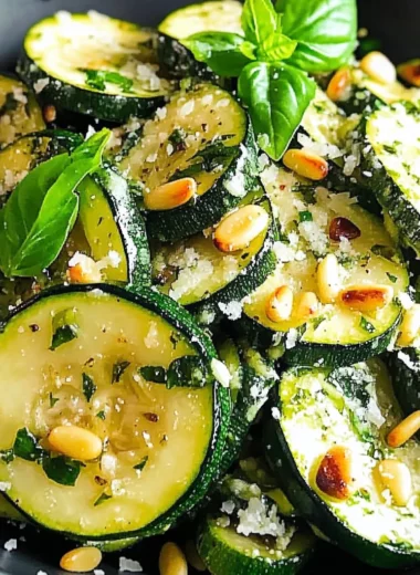 Marinated zucchini salad