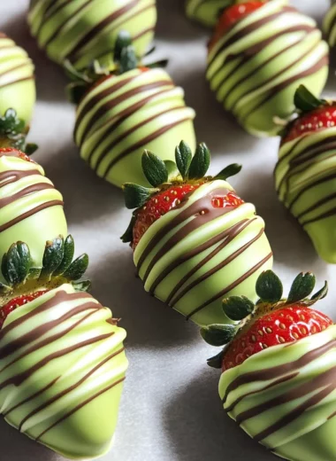 Matcha-Covered Strawberries