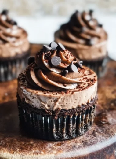 Mini Triple Chocolate Cheesecakes