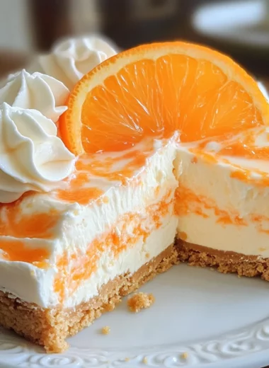 No-Bake Orange Creamsicle Cheesecake