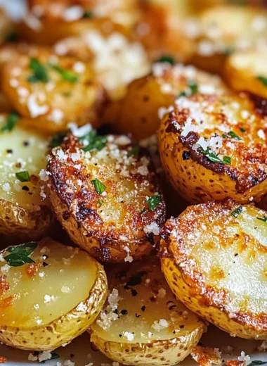 Parmesan Crusted Potatoes with Garlic Butter