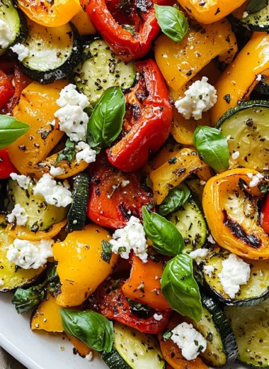 Simple Oven-Roasted Peppers & Zucchini