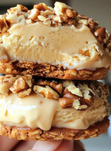 Walnut shortbread dulce de leche ice cream sandwich