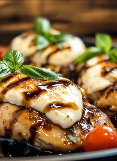 Balsamic Baked Chicken Breast with Mozzarella Cheese Recipe
