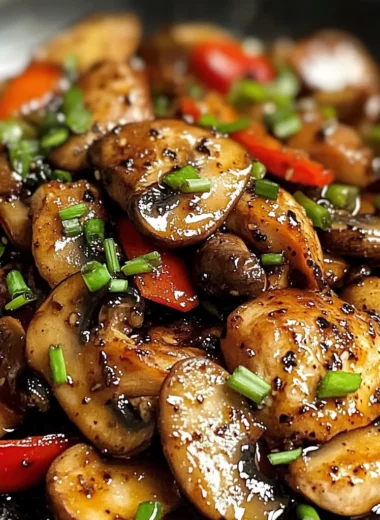 Black Pepper Chicken with Mushrooms