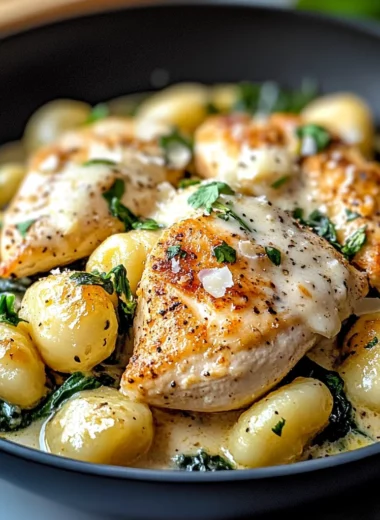 Creamy Garlic Chicken Gnocchi Skillet