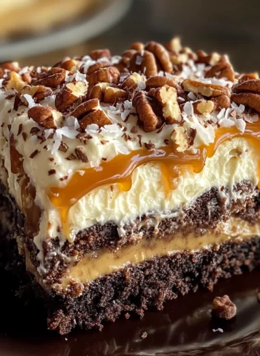 German Chocolate Poke Cake