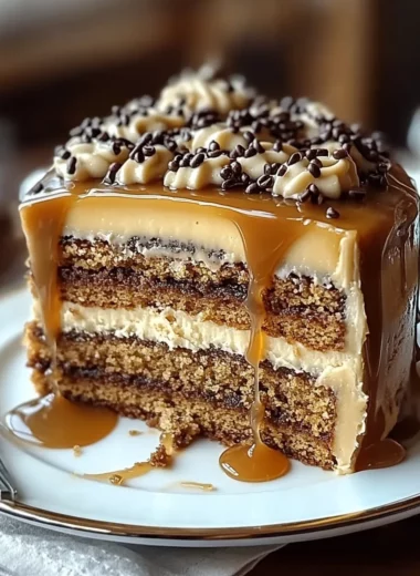 Gooey Coffee Caramel Cake