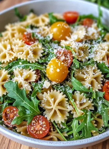 Lemon Arugula Pasta Salad