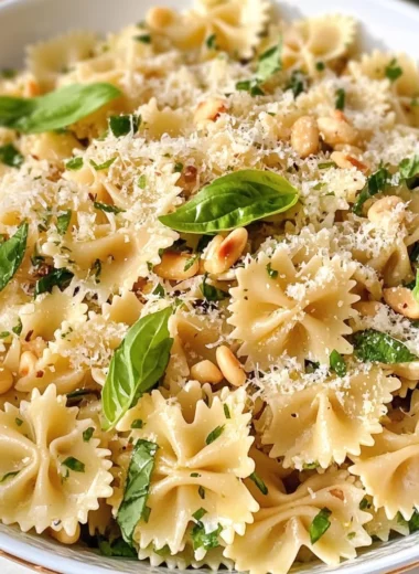 Lemon Basil Parmesan Pasta Salad