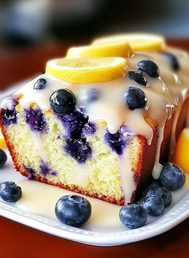 Lemon Blueberry Loaf with Lemon Glaze
