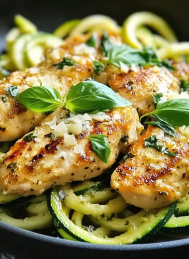 Lemon Garlic Chicken Zoodles