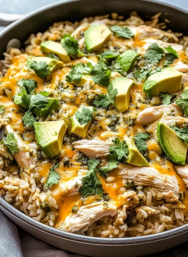Salsa Verde Chicken & Rice Skillet